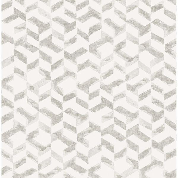 a street prints Instep Pewter Abstract Geometric Wallpaper