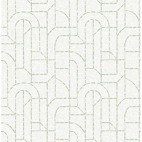 a street prints Integrity Light Green Arched Outlines Wallpaper