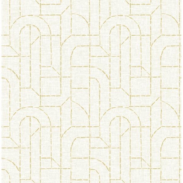 a street prints Integrity Yellow Arched Outlines Wallpaper