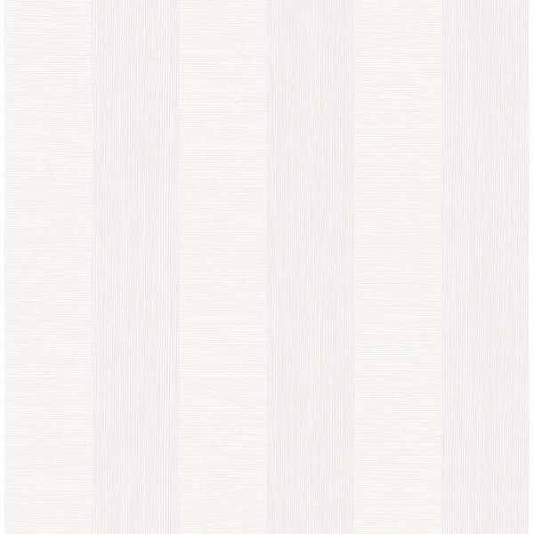 a street prints Intrepid White Faux Grasscloth Stripe Wallpaper