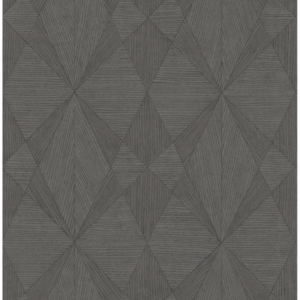 a street prints Intrinsic Dark Grey Geometric Wood Wallpaper