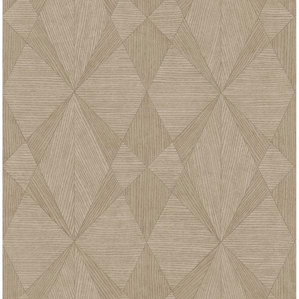 a street prints Intrinsic Light Brown Geometric Wood Wallpaper