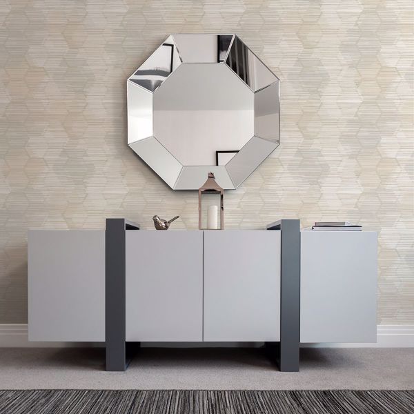 A Street Prints Jabari Beige Geometric Faux Grasscloth Wallpaper