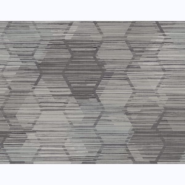 a street prints Jabari Charcoal Geometric Faux Grasscloth Wallpaper