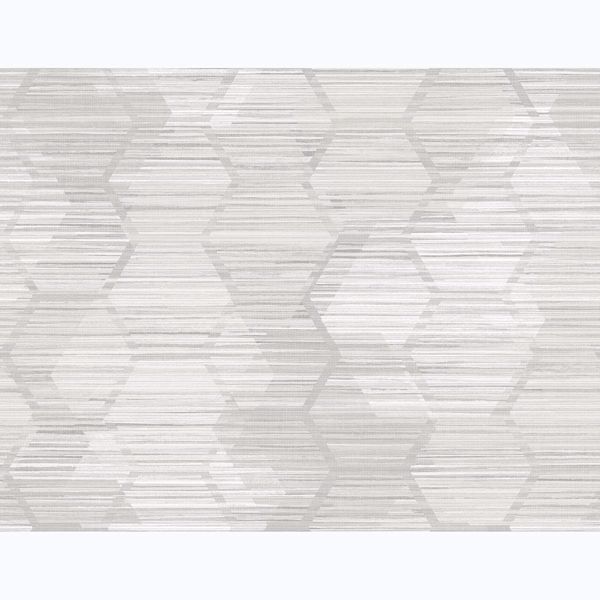 a street prints Jabari Light Grey Geometric Faux Grasscloth Wallpaper