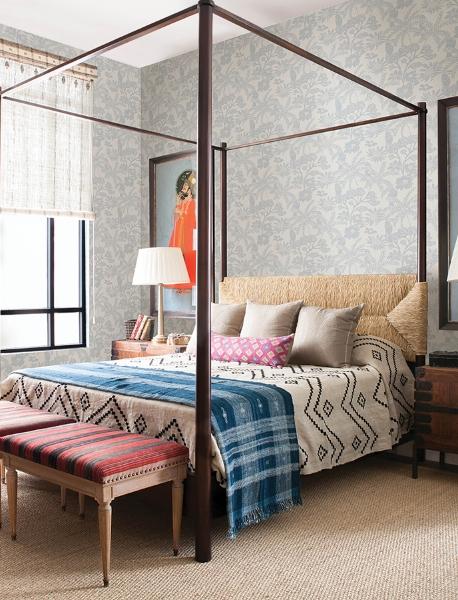 A Street Prints Jacaranda Light Blue Tropical Trail Wallpaper