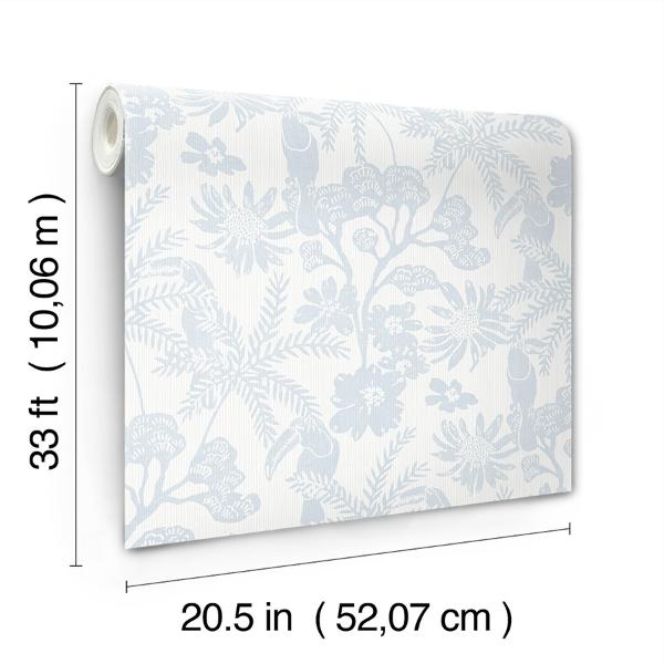 A Street Prints Jacaranda Light Blue Tropical Trail Wallpaper