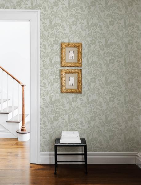 A Street Prints Jacaranda Sage Tropical Trail Wallpaper