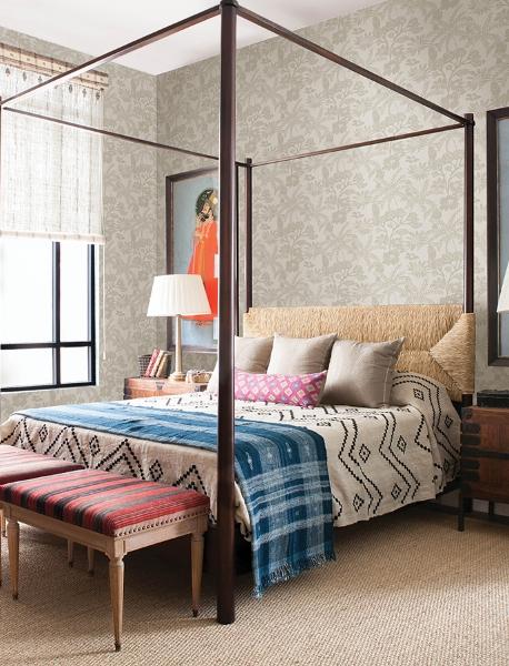 A Street Prints Jacaranda Taupe Tropical Trail Wallpaper