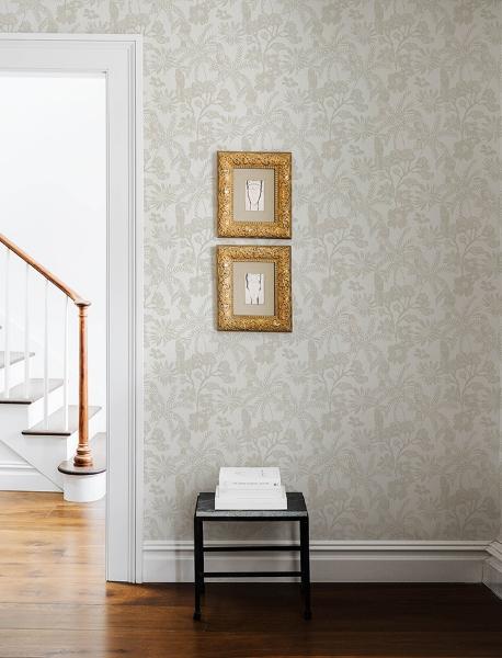 A Street Prints Jacaranda Taupe Tropical Trail Wallpaper