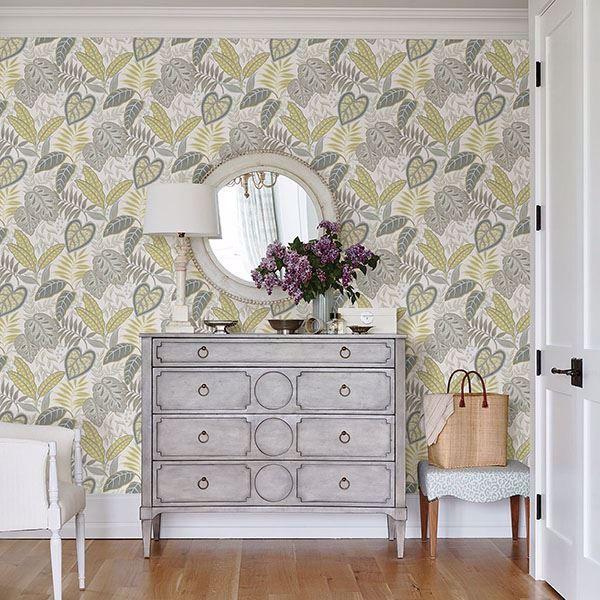 A Street Prints Jasmine Citrine Botanical Wallpaper By Sarah Richardson
