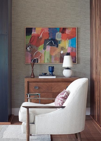 A Street Prints Jenga Charcoal Striped Column Wallpaper