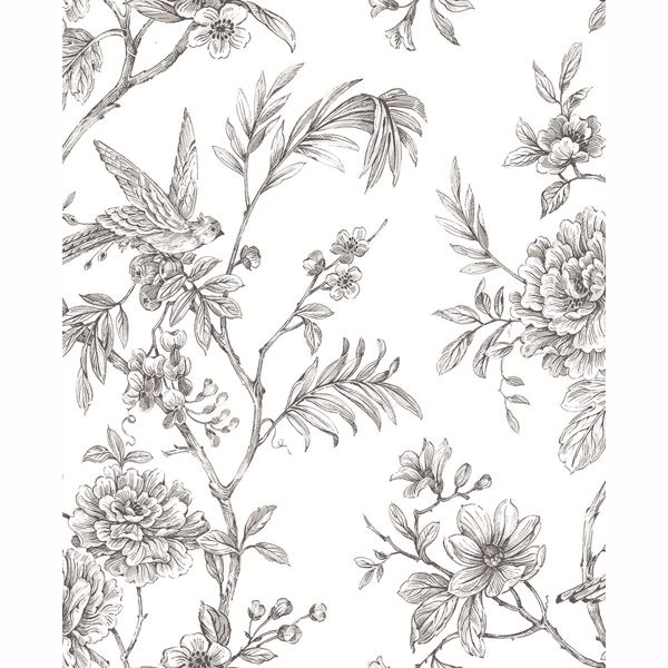a street prints Jessamine Grey Floral Trail Wallpaper