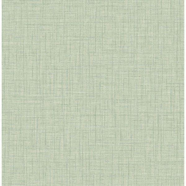 a street prints Jocelyn Light Green Faux Linen Wallpaper