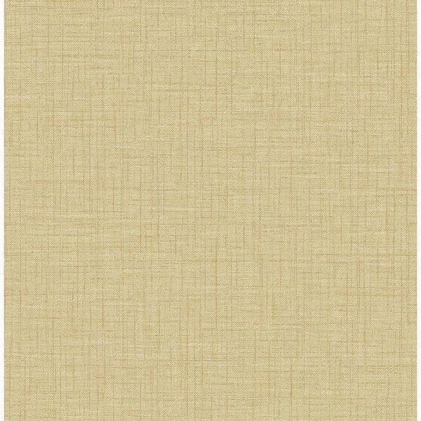 a street prints Jocelyn Yellow Faux Linen Wallpaper