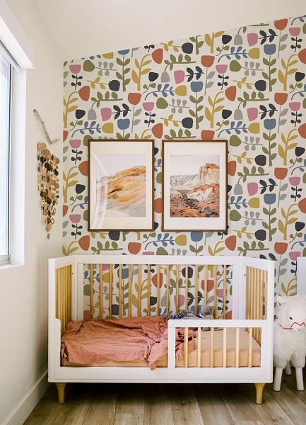 A Street Prints Juni Multicolor Abstract Tulips Wallpaper