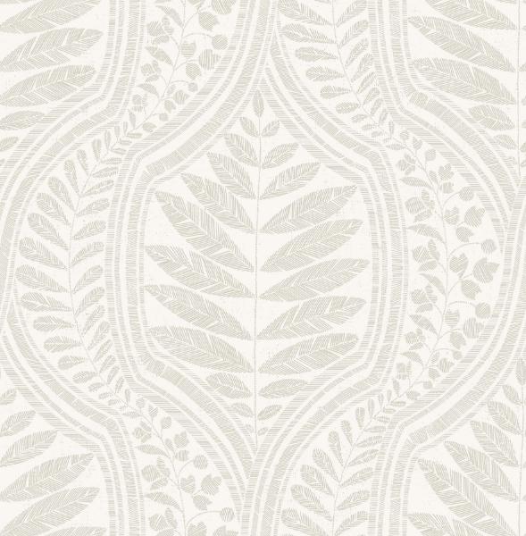 a street prints Juno Beige Ogee Wallpaper- Scott Living