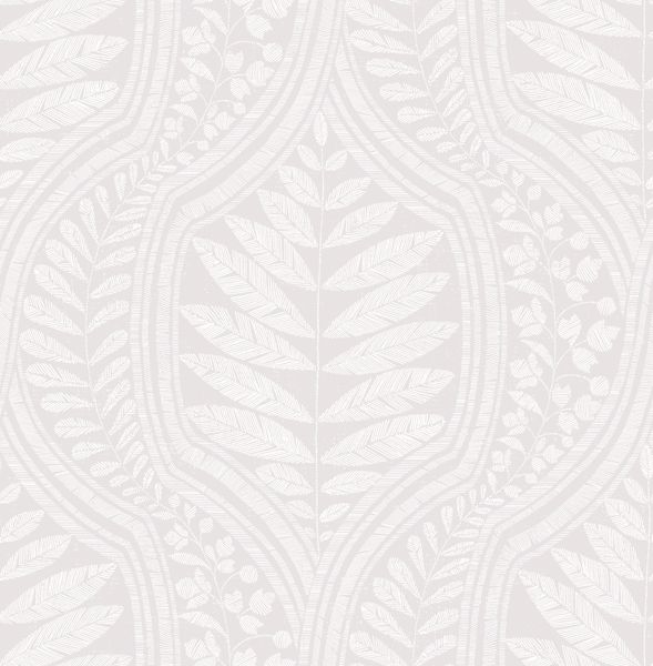 a street prints Juno Light Grey Ogee Wallpaper- Scott Living