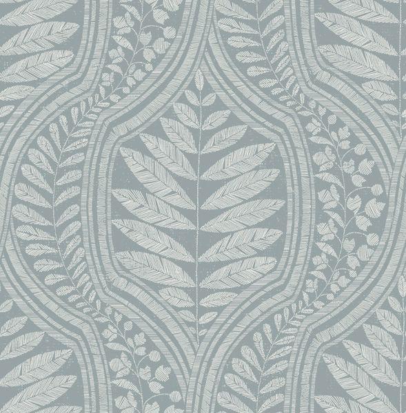 a street prints Juno Teal Ogee Wallpaper- Scott Living