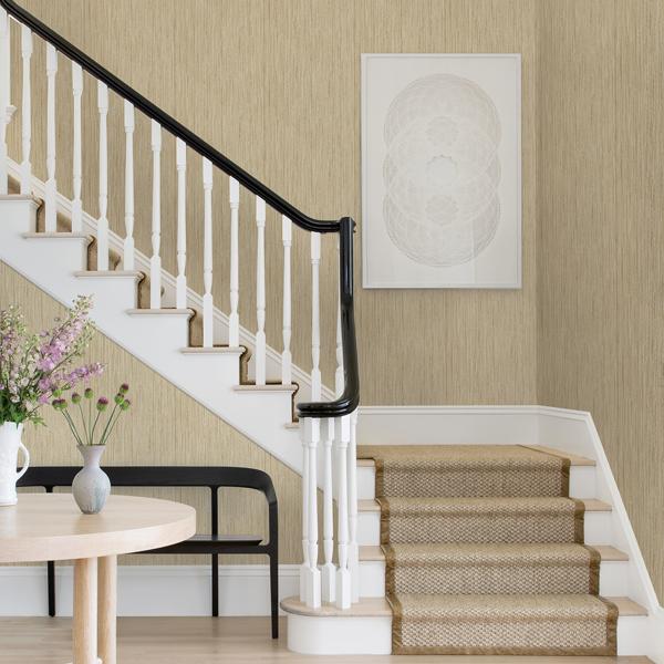 A Street Prints Justina Wheat Faux Grasscloth Wallpaper