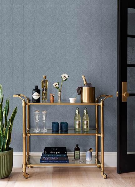 A Street Prints Kallam Light Blue Chevron Wallpaper