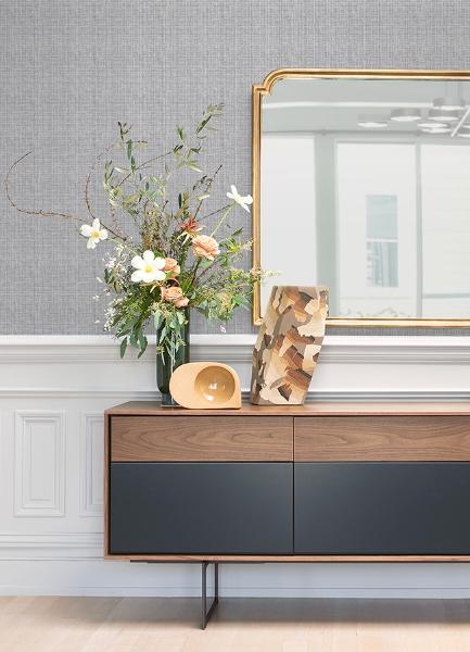 A Street Prints Kantera Blueberry Fabric Texture Wallpaper