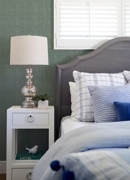 A Street Prints Kantera Green Fabric Texture Wallpaper