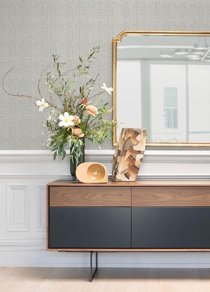 A Street Prints Kantera Light Grey Fabric Texture Wallpaper