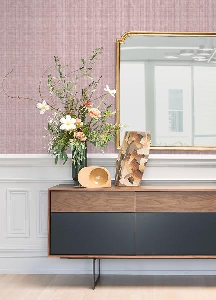 A Street Prints Kantera Pink Fabric Texture Wallpaper