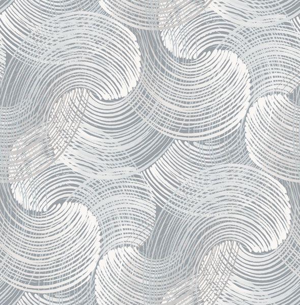 a street prints Karson Slate Swirling Geometric Wallpaper- Scott Living