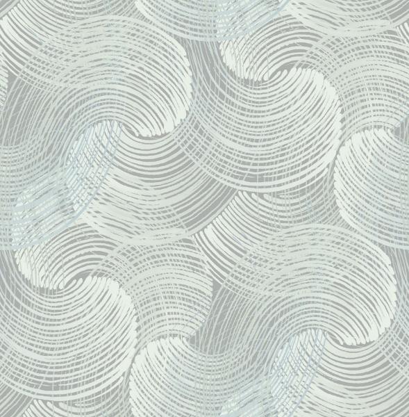 a street prints Karson Teal Swirling Geometric Wallpaper- Scott Living