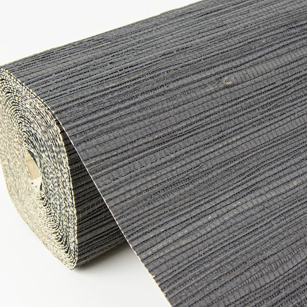 A Street Prints Kira Charcoal Hemp Grasscloth Wallpaper