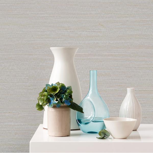 A Street Prints Kira Dove Hemp Grasscloth Wallpaper