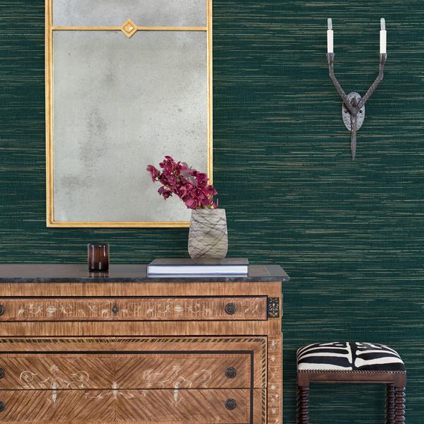 A Street Prints Kira Teal Hemp Grasscloth Wallpaper