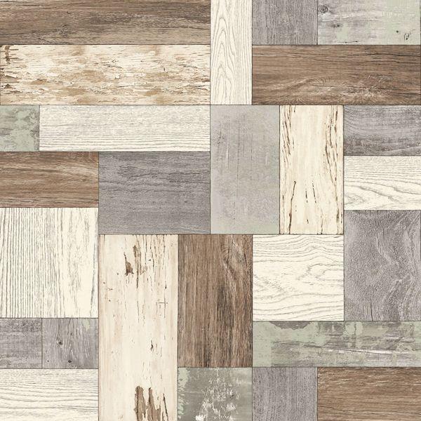 a street prints Knock on Wood Light Blue Distressed Wallpaper