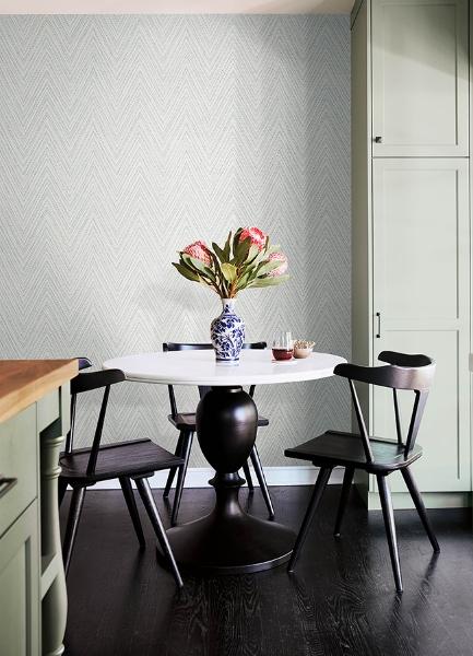 A Street Prints Lainey Blue Stitched Chevron Wallpaper