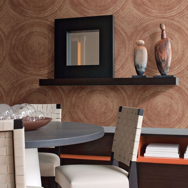 A Street Prints Lalit Burnt Sienna Medallion Wallpaper