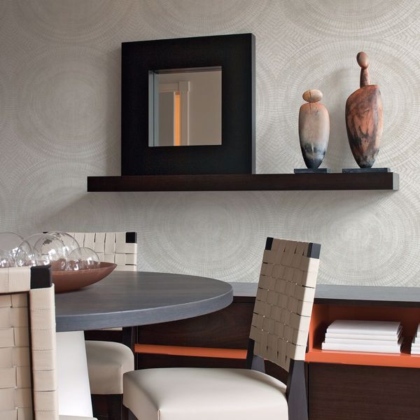 A Street Prints Lalit Off-White Medallion Wallpaper