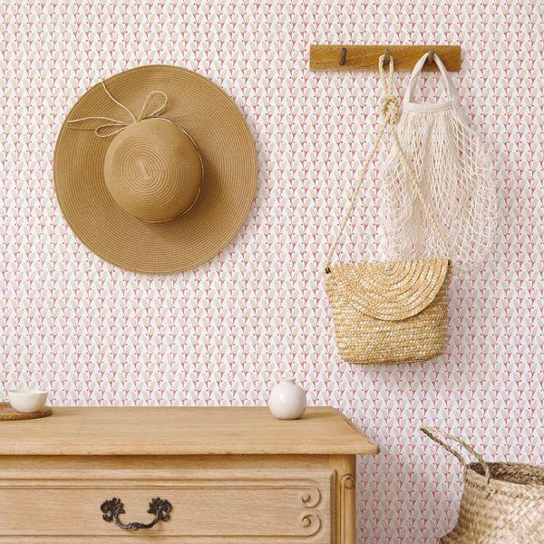 A Street Prints Landon Pink Abstract Geometric Wallpaper