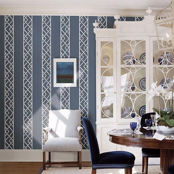 A Street Prints Latticework Indigo Wallpaper By Sarah Richardson