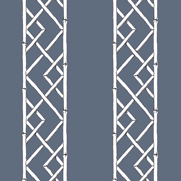 a street prints Latticework Indigo Wallpaper by Sarah Richardson