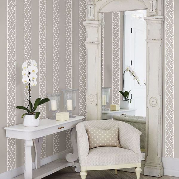 A Street Prints Latticework Platinum Wallpaper By Sarah Richardson