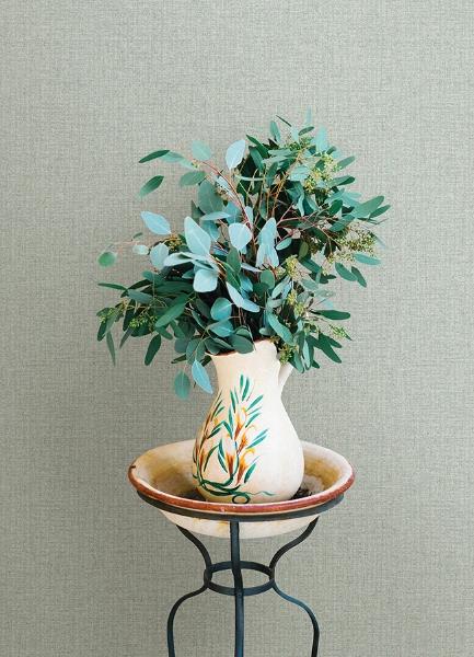 A Street Prints Lawndale Sage Textured Pinstripe Wallpaper