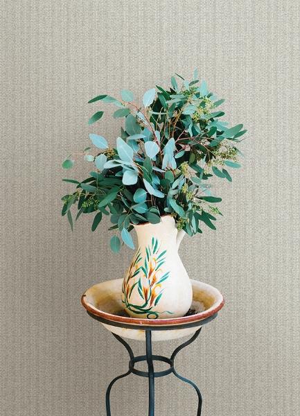 A Street Prints Lawndale Taupe Textured Pinstripe Wallpaper