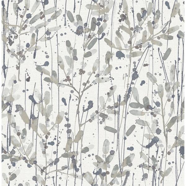 a street prints Leandra Grey Floral Trail Wallpaper