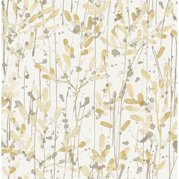 a street prints Leandra Yellow Floral Trail Wallpaper