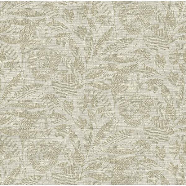 a street prints Lei Neutral Etched Leaves Wallpaper