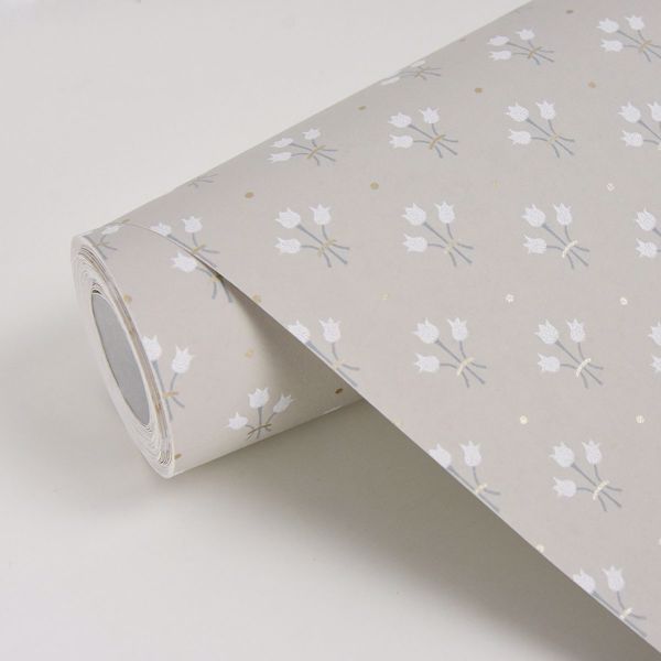 A Street Prints Lili Beige Miniature Floral Wallpaper