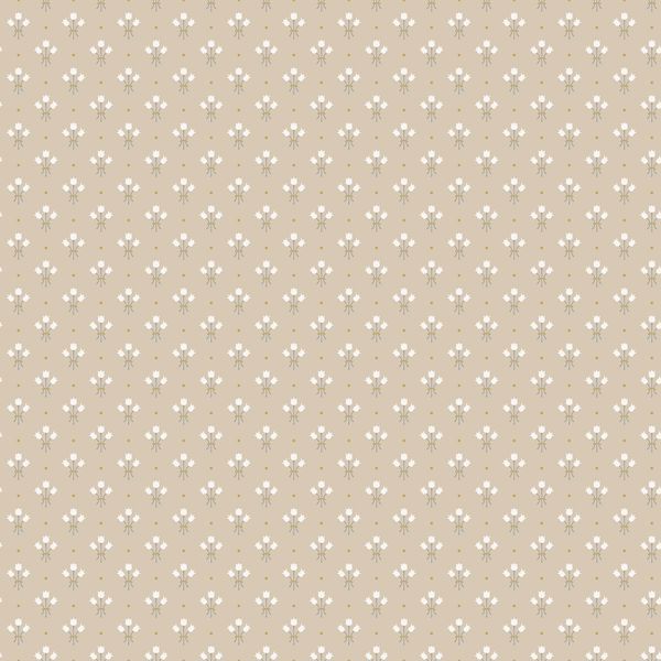 a street prints Lili Beige Miniature Floral Wallpaper
