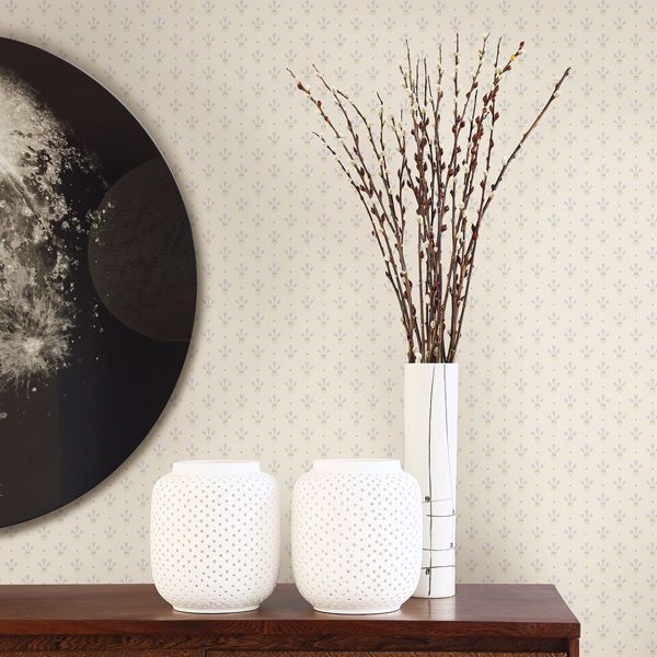 A Street Prints Lili White Miniature Floral Wallpaper